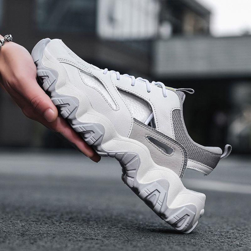 Мужская сетчатая обувь, летние спортивные сандалии, мужские модные сандалии на платформе, тапочки, мужские сандалии, дышащая пляжная походная обувь