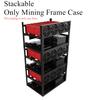 Stackable For ETH BTC Ethereum 6/8GPU Open Air Mining Rig Frame Case Computer Crypto Coin