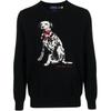 Polo Dog Pattern Printed Crewneck Sweater Men Sweater 710916797-001