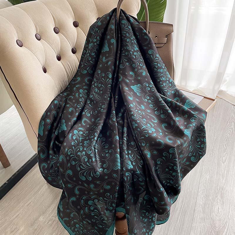 Print Scarf Big Art Flower Women Shawl Beach Towel Women