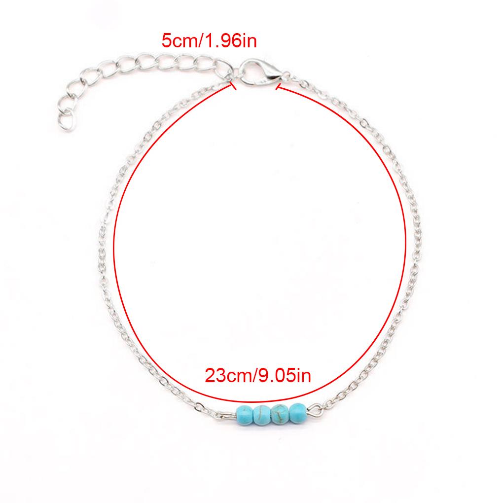 Бохо Браслеты на ногу Универсальные Украшения из бирюзы Износостойкие Украшения в богемном стиле Браслеты на ногу на День святого Валентина для женщин Набор