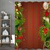 Christmas Bells Red Shower Curtain, Bathroom Decorative Shower Curtain, Waterproof Shower Curtain with Hooks