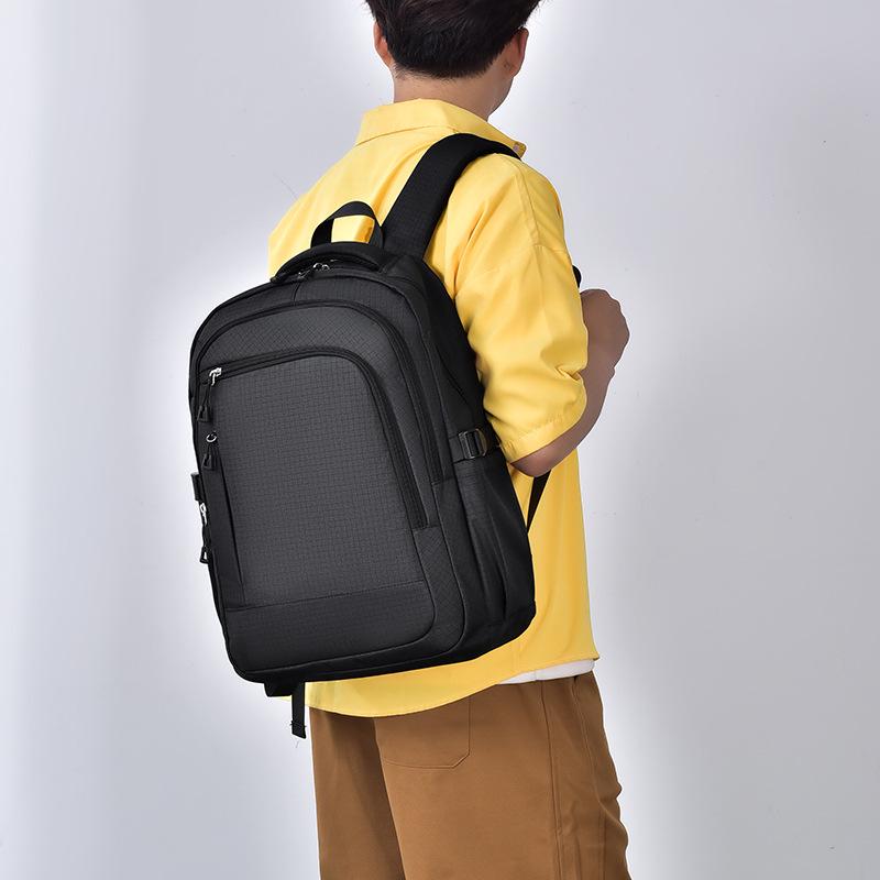 Новый модный рюкзак для ноутбука унисекс: Корейская клетка, большая вместимость, стильный и функциональный вариант для бизнеса и активного отдыха.