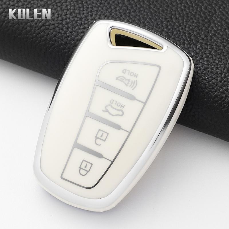 Модный ТПУ Чехол для Автомобильного Ключа Для Hyundai Grandeur Hg Седан Genesis G80 Santa Fe 3Dm Grand Santafe Ix45 Equus Azera Оболочка