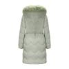 Padded clothes women's winter new padded clothes large fur collar medium length thickened waist padded jacket
