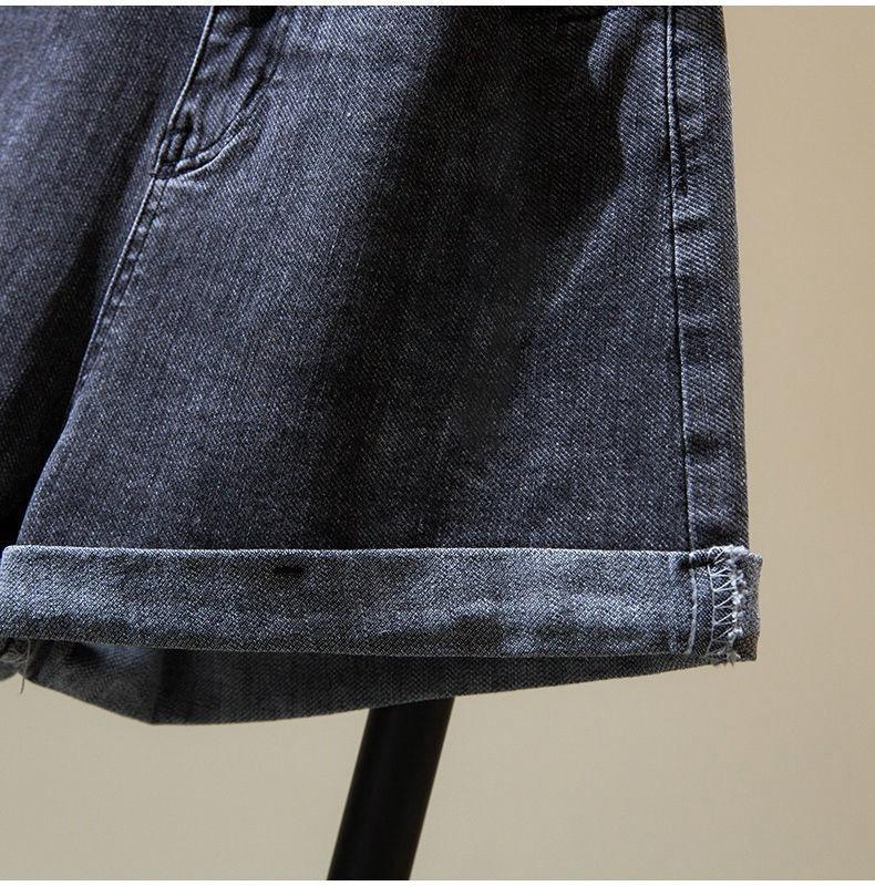 Модные универсальные синие женские широкие джинсы, тонкие джинсовые шорты с высокой талией, брюки, свободные повседневные шорты