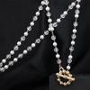 Stylish Geometric Pearl Crystal Choker Necklace For Unisex Fashion Accessories
