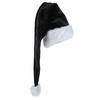 Рождественская бархатная шапка Санты Унисекс Удобная Классическая Черно-белая Шапка Санты для Взрослых и Детей на Рождественскую Вечеринку