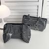 Multi-functional Striped Pencil Case Large Capacity Stationery Organizer  Makeup Table