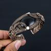 Beautiful Black Onyx Gemstone Pure Copper Wire Wrapped Handmade Cuff/Bangle Jewelry