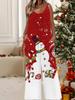 Women's Fashion Jumpsuit, Plus Size Clothing Daily Casual Fashion Wear, Graphic Christmas Printing Design,  Party Parties, Christmas Clothing