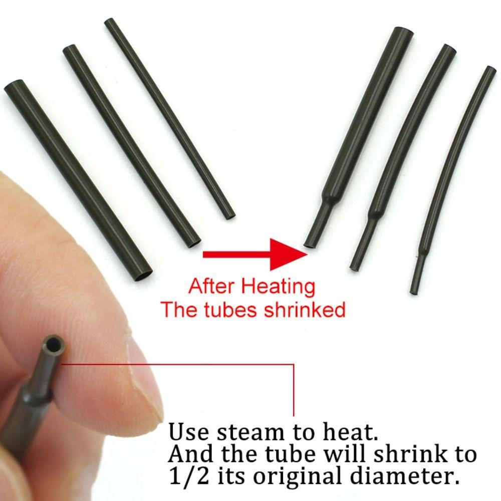 50 шт. резиновая термоусадочная трубка для рыбалки 1,6 мм/2,6 мм/3,6 мм, рыболовный крючок, рукава для изготовления карповых снастей