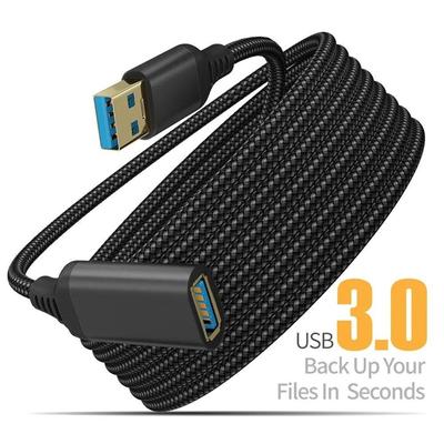Нейлоновый плетеный кабель USB 3.0 «папа-женщина» для высокоскоростной передачи данных, кабель для компьютера, камеры, принтера, удлинитель