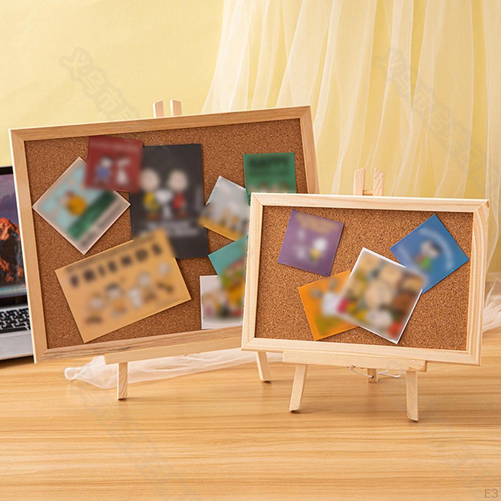 Пробковая доска объявлений Кухня Офис Дом Фото Дисплей DIY Прямоугольник Деревянный