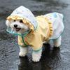 Adjustable Dog Hooded Raincoat Windproof Pet Rain Jacket All Weather Waterproof Dog Coat Travel