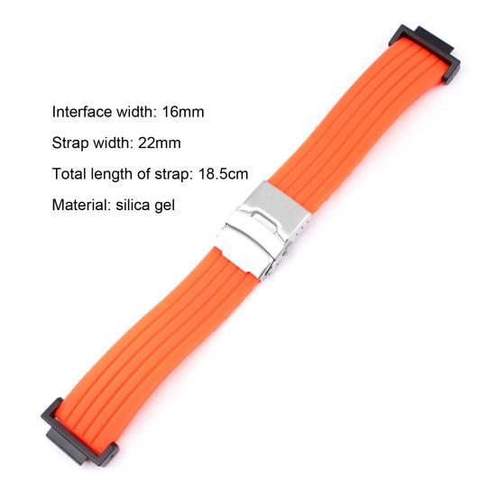 Watch Band Soft Waterproof Accessories 22mm Silicone Wrist Strap Bracelet Compatible for Casio GA-110/DW-5600/GA2100
