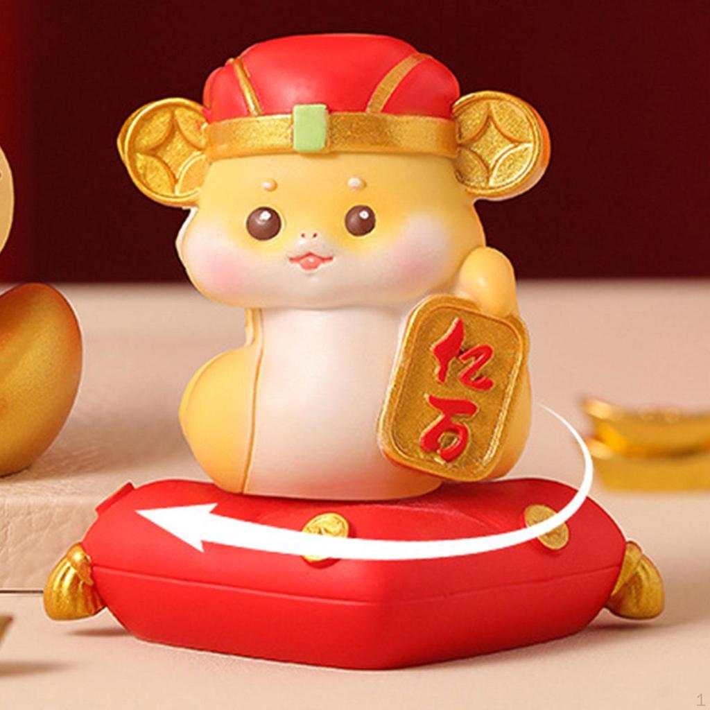 Year Statue Animal Sculpture Collection Birthday Gift Decorative Figurine Tabletop Ornament