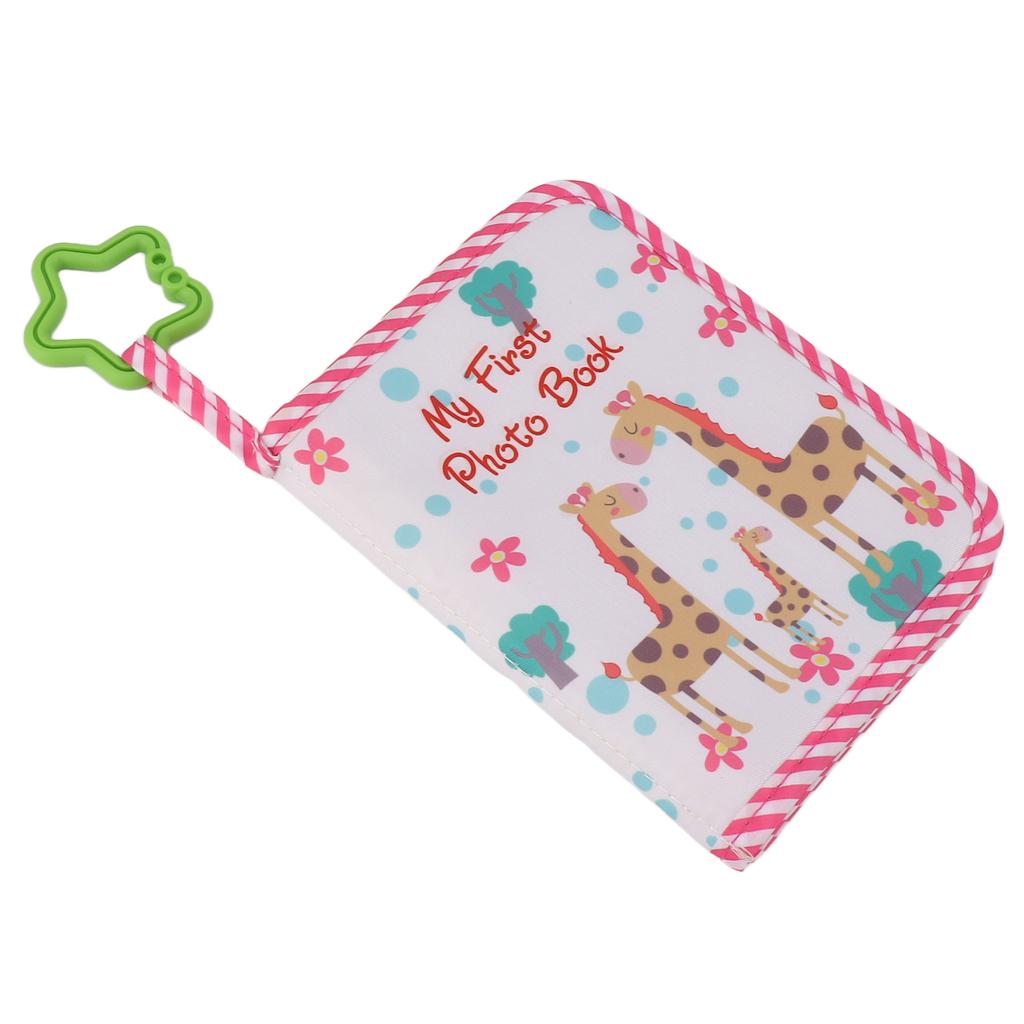 First Year Photo Book Soft Fabric Cartoon Style Bright Colors Toddler Photo Album for Home Decoration Memory