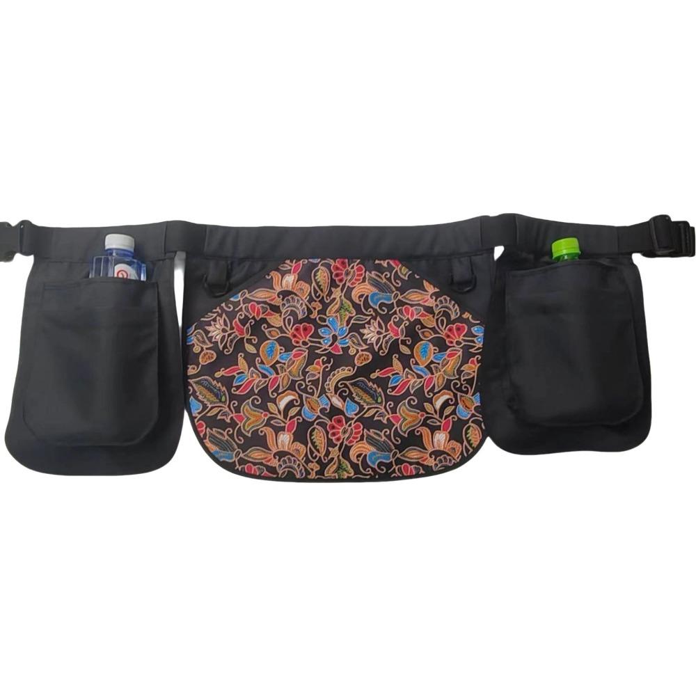 Ethnic Pattern Portable Waist Bag Waterproof Oil-resistant Multi-Function Tool Pouch Stain-resistant Polyester