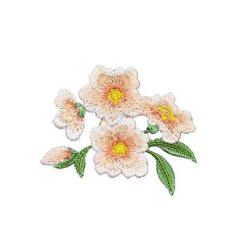 1 шт. DIY Одежда Джинсы Пальто Аксессуары Цветы Вишни Нашивки Аппликация Утюгом Цветочная Нашивка
