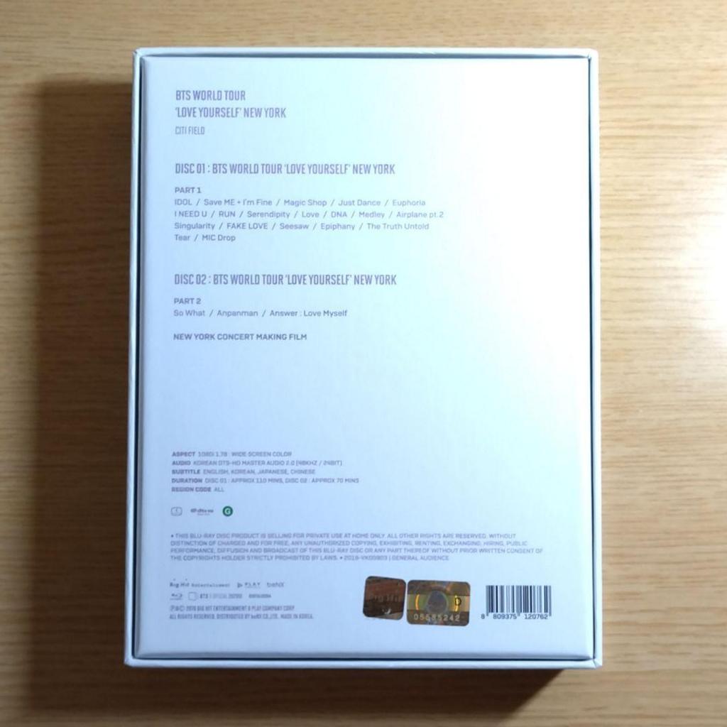 [USED] BTS LYS NEW YORK Blu-ray + V Photocard Set