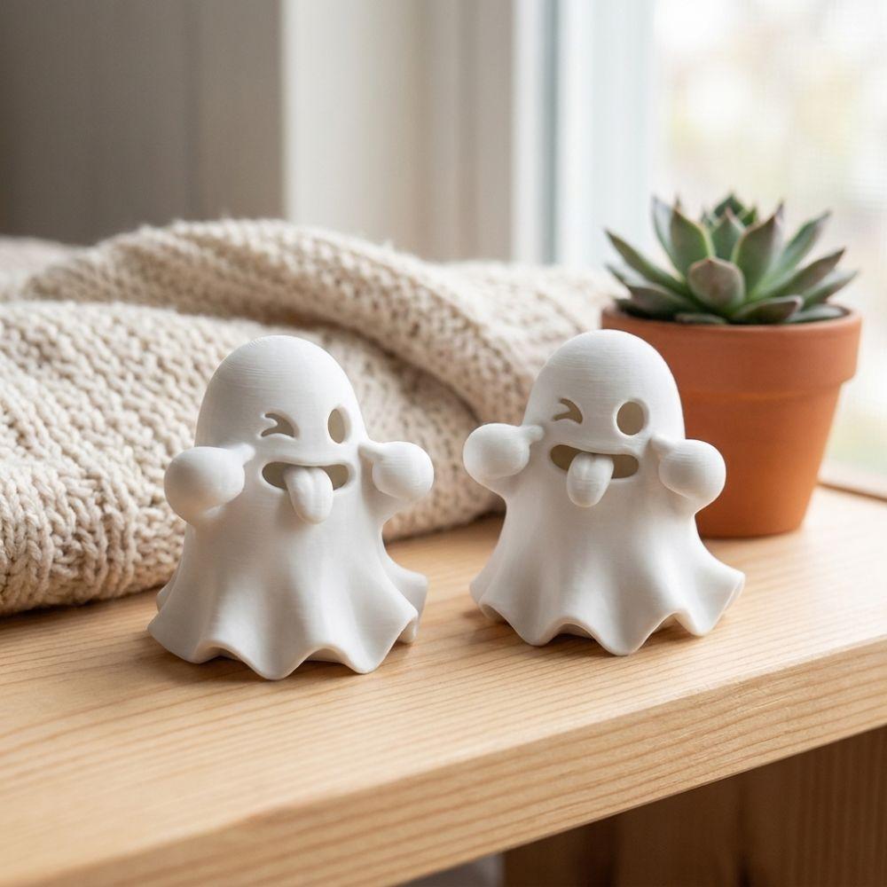 Mischievous Halloween Ghost Figurines Playful Mini Ghost Ornaments Desktop Decor