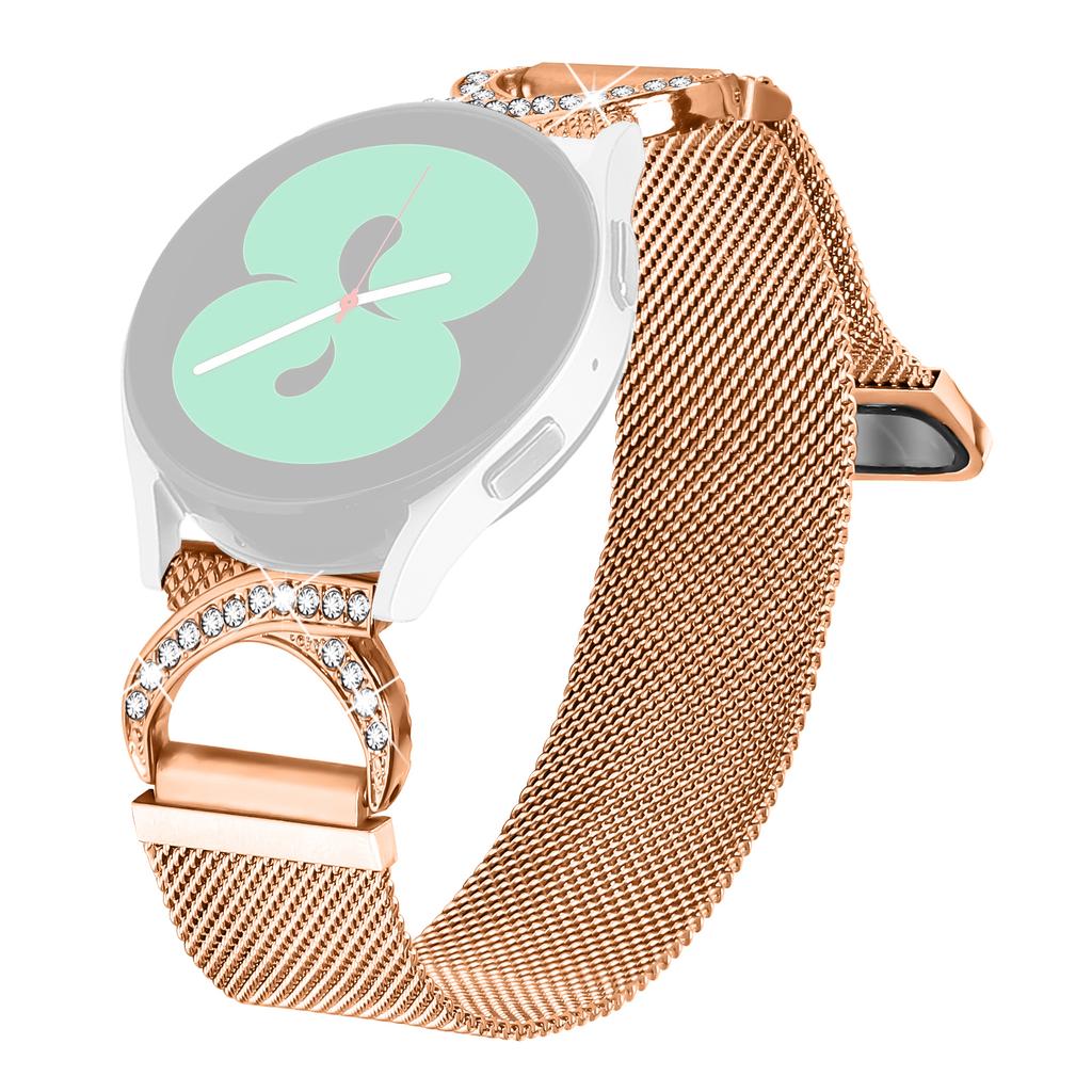 For Coros Apex 42mm Watch Band Milanese Metal Strap Rhinestone Decor