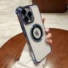 Подходит для Apple 15 Четырехугольная подушка безопасности Противоударный Двойное кольцо Магнитная адсорбция Гальваническое покрытие Чехол для мобильного телефона IPhone 14 Полное покрытие 16