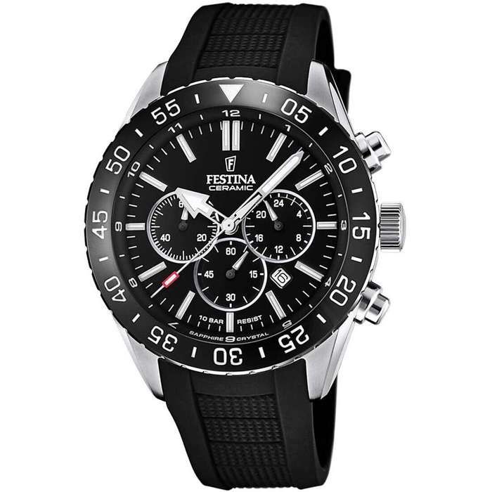 Montre - Festina - F20515/2 - Silicone noir - Acier - Céramique - Étanchéité 10 ATM