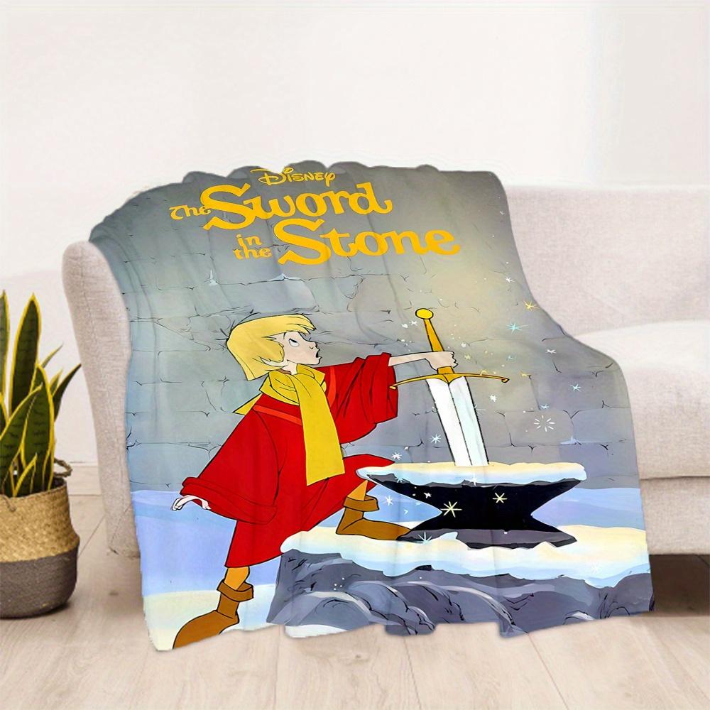 1pc, The Sword In The Stone Blanket Cute Home Decor Gift, Soft Throw Blanket, Living Room, Travel, Camping