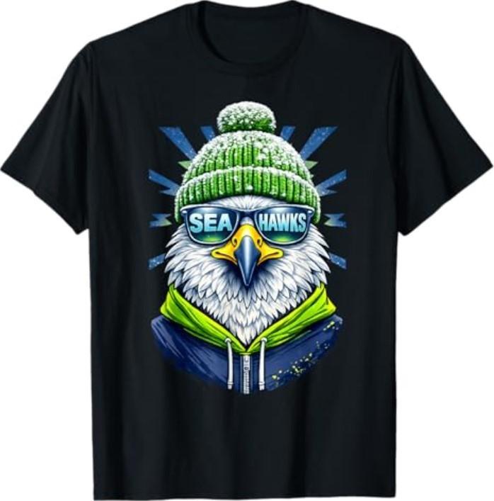 Vintage Cool Face Sea Hawk with Sunglass for Men Women T-Shirt
