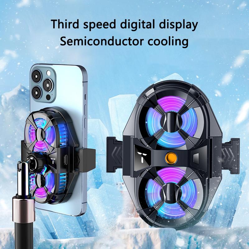 SL-07 Двойной вентиляторный радиатор для телефона, 3-ступенчатый охладитель для мобильных телефонов, потоковая передача игр, рассеивание тепла