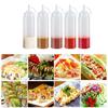 240/360/450/500/680ml Squeeze Condiment Bottles with On Cap Lids Ketchup Mustard Sauces Olive Oil Bottles Kitchen Accessories