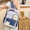 High Value College Style Sweet Contrasting Color Splicing Backpack High School Students Large Capacity Backpack