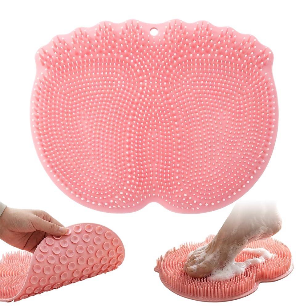 Exfoliation Silicone Foot Cleaning Massage Mat Non Slip Foot Scrubber Pad  for Daily Bath Use