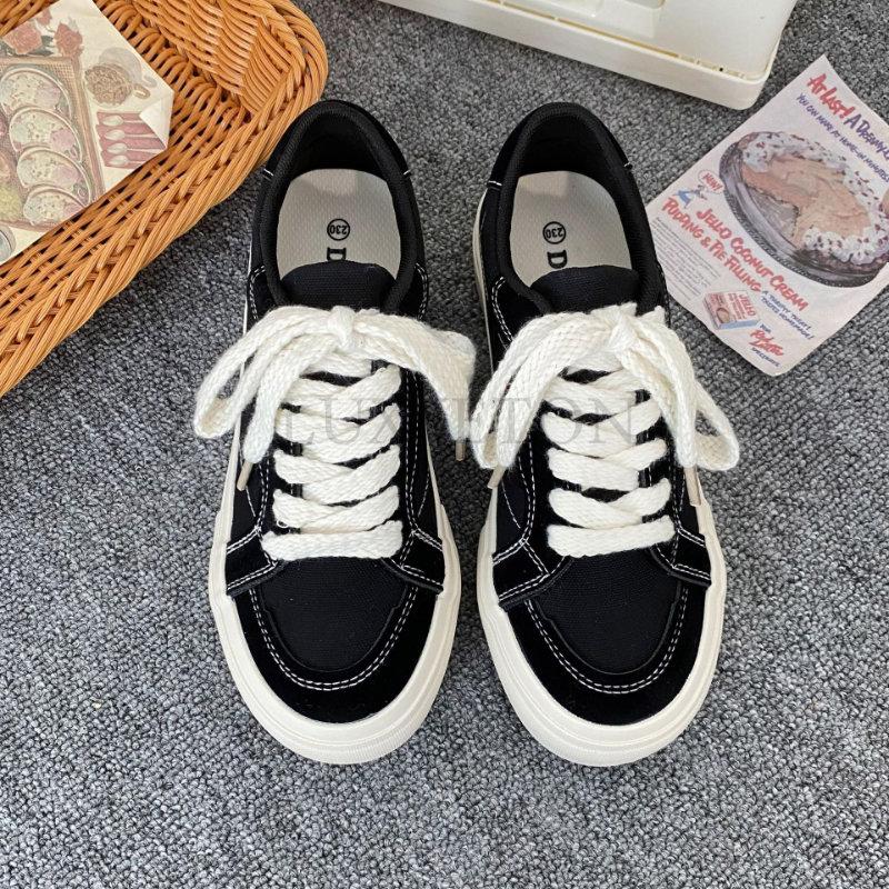 Кроссовки женские на толстой подошве из замши на платформе, женские спортивные кроссовки, женские вулканизированные туфли, повседневные кроссовки на плоской подошве со шнуровкой