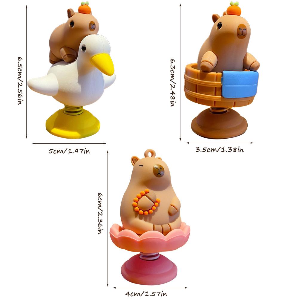 1PC Anime Personality Capybara Car Interior Decoration Trend Capybara Duck Auto Center Console Ornaments For Car Accessories