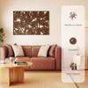 Wooden Wall Decoration, 3D, 3 Pieces, 40 x 80 cm, Tropical Leaf Pattern, Walnut