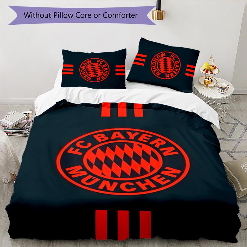 3pcs B-Bayern Munich (8) Design Cover Set - HD Printed Bedding with 1 Cover and 2 Pillowcases - Perfect for Home and Dorm Decor