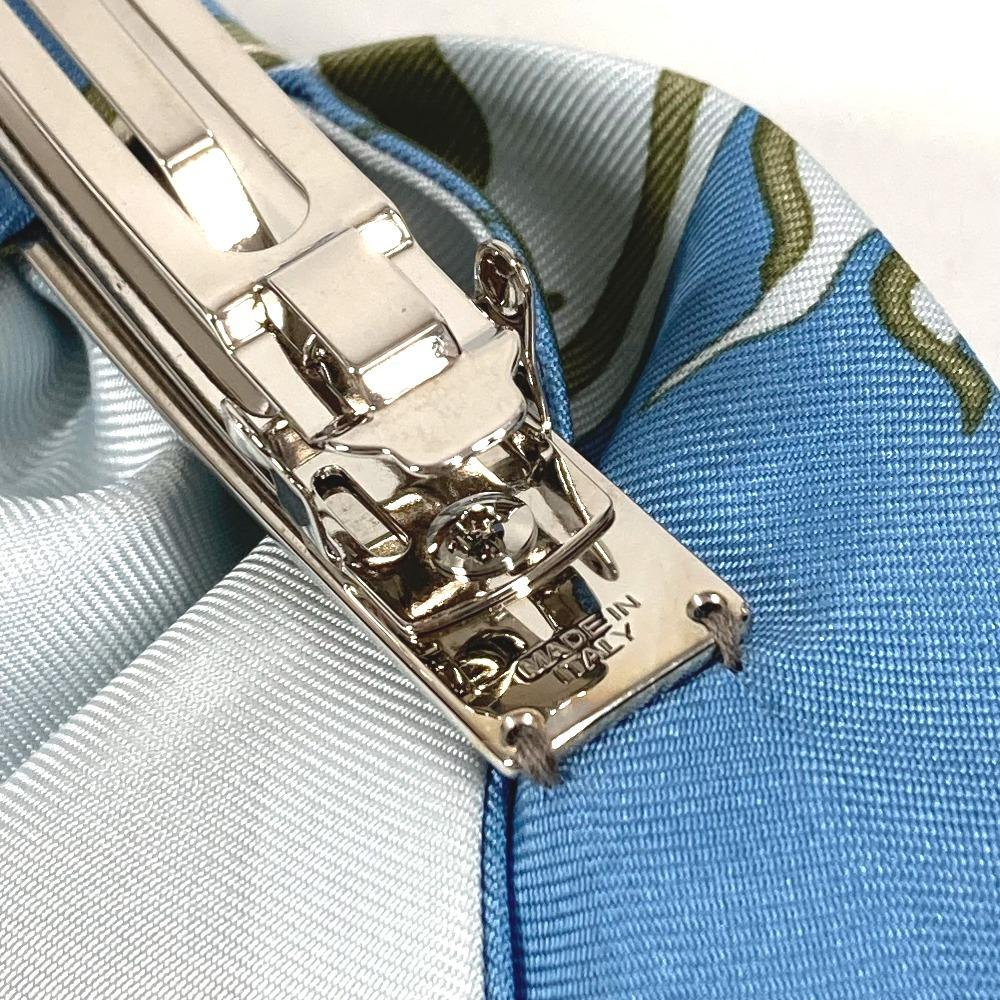 HERMES Bookplate Barrette "Grenelle" Ex-Libris Hair accessories ribbon Barrette