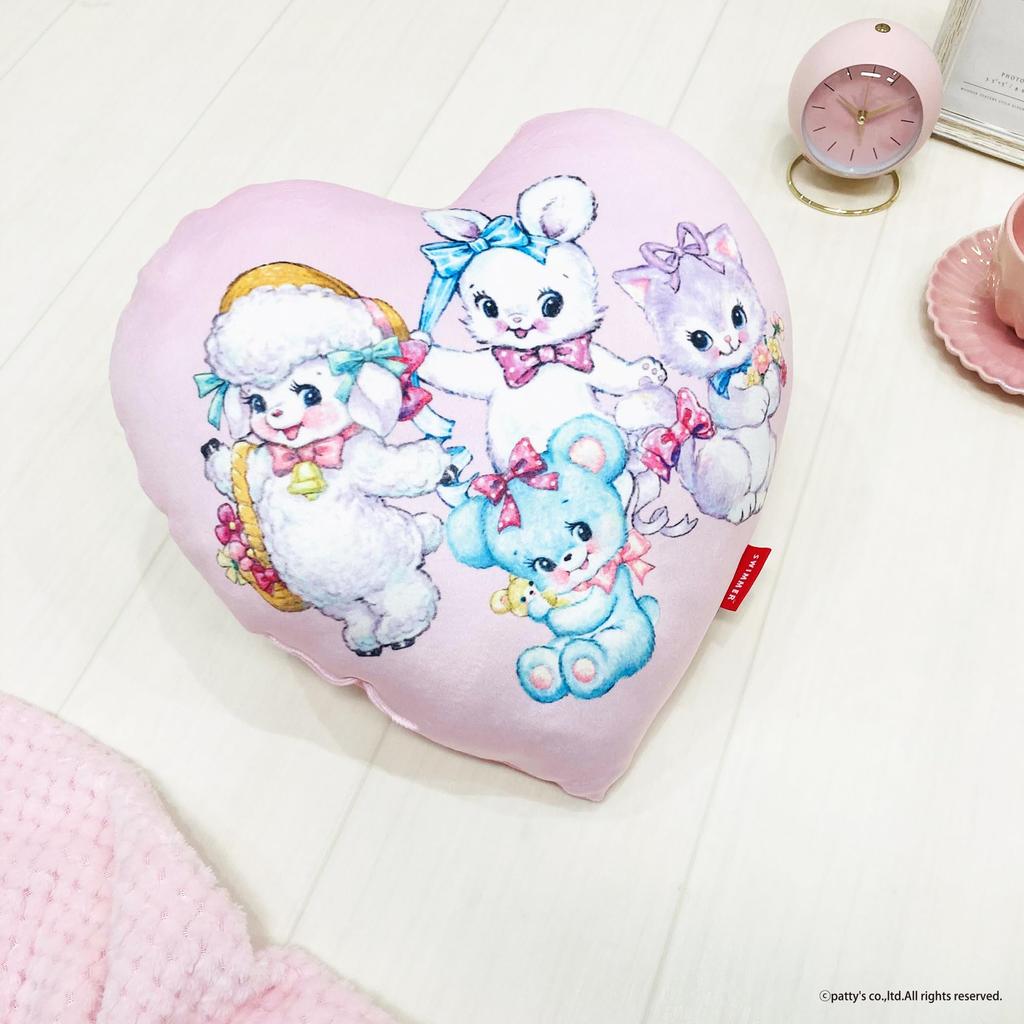 MORIPiLO Swimmer SWIMMER Cushion 45x35x10cm Character Goods Body Pillow Stuffed Toy Retro Heart Pink Morishita 4621564
