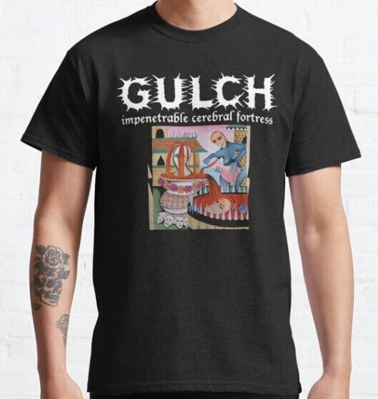 РАСПРОДАЖА Футболки Gulch Band, Абсолютно Новая Черная Рубашка, Панк-Музыка, Унисекс Футболка S-4XL - Мужская Летняя Хлопковая Футболка с Принтом
