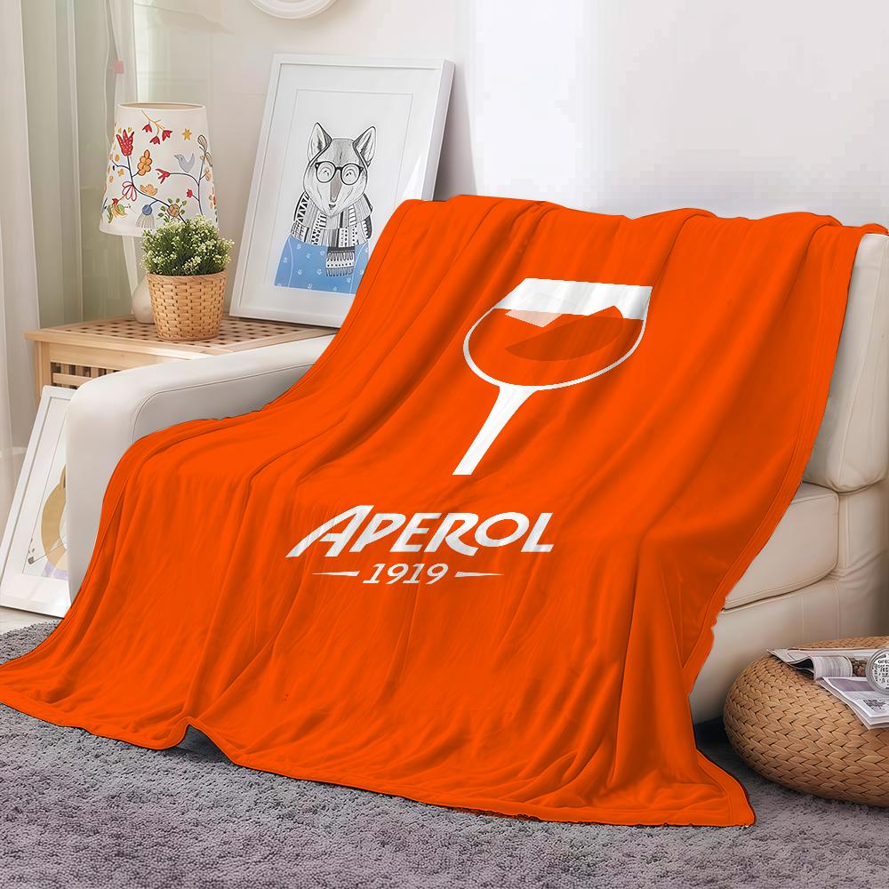 Aperols Spritz Flannel Blanket Warm And Soft Suitable For Bedroom Living Room Sofa Bed Office Travel Camping