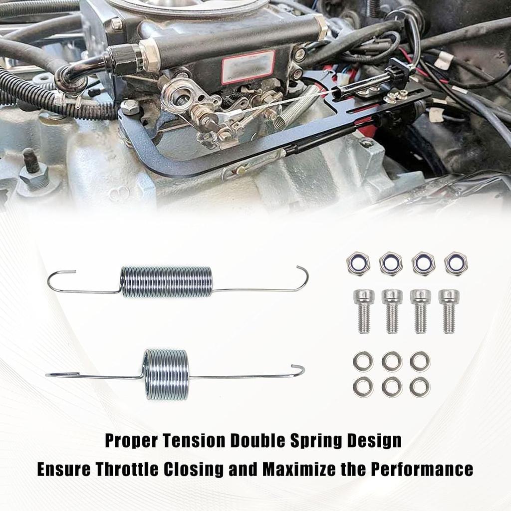 RYANSTAR RACING 304147 Carburetor Throttle Cable Mount EZ-EFI Cable Mount Kit Compatible TH350 C10 700R4, Automatic Transmission TV Cables
