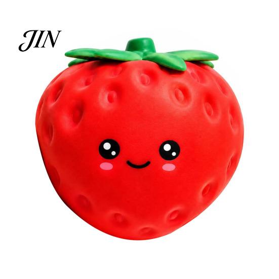 Sensory Stress Toy Cartoon Strawberry Relief Toy, Giant Squeeze Fake Management Fruit Fidget for Home Office School Anxiety