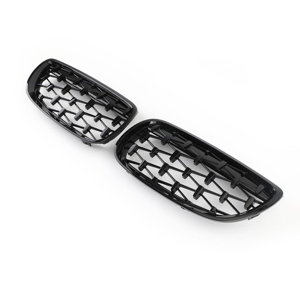 Front Kidney Grille Grill Fit BMW 2007-2010 E92 E93 328i 335i 2DR Meteor Black