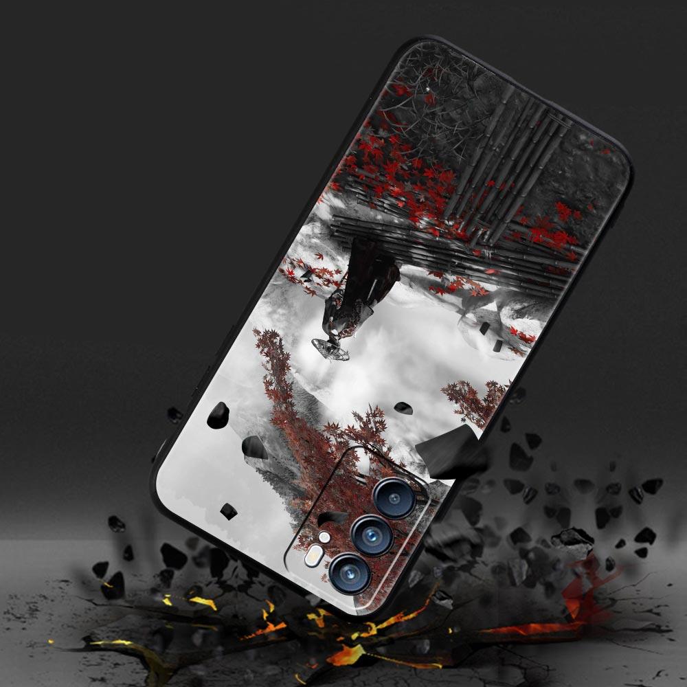 Японский чехол Bushido Samurai для Oppo Find X6 X5 A54 A53 A52 A9 2020 A15 A95 A17 A16 A76 A74 A57 Reno7 Reno6 Pro Plus 5G