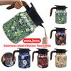 1000ml/800ml Retro Floral Tea Kettle Stainless Steel Insulated Teapot with Infuser Tea Thermal Insulation Pot with Wood Handle