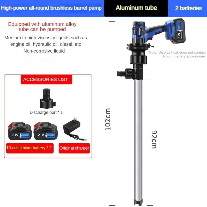 Портативный литиевый аккумулятор Масляный дизельный насос Специальный бесщеточный насос для масляной бочки Высокомощный аккумуляторный заправочный насос
