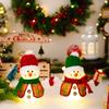 Christmas Luminous Snowman Doll Decorations Christmas Snowman Ornaments With Lights For Bedroom Desktop Decoration Festive Gifts